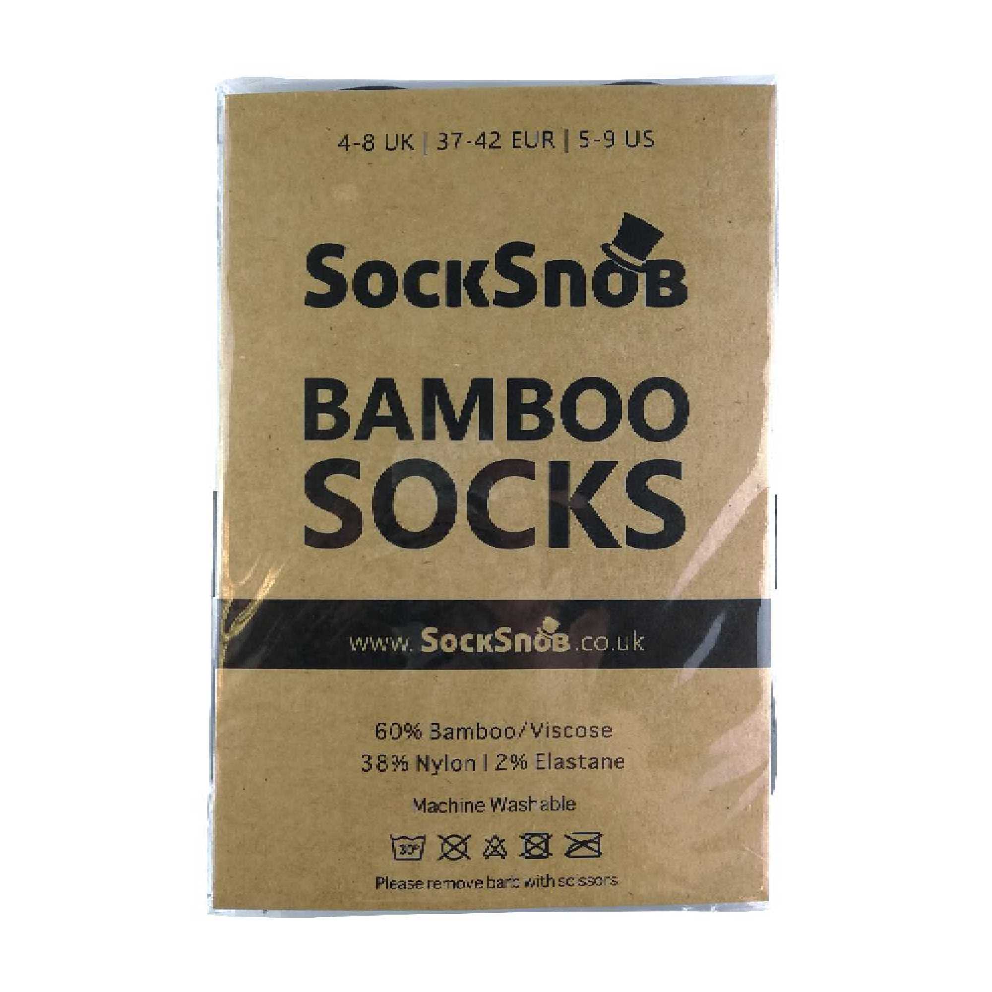 Sock Snob 4 Pack Unisex Luxury Bamboo No Show Invisible Socks