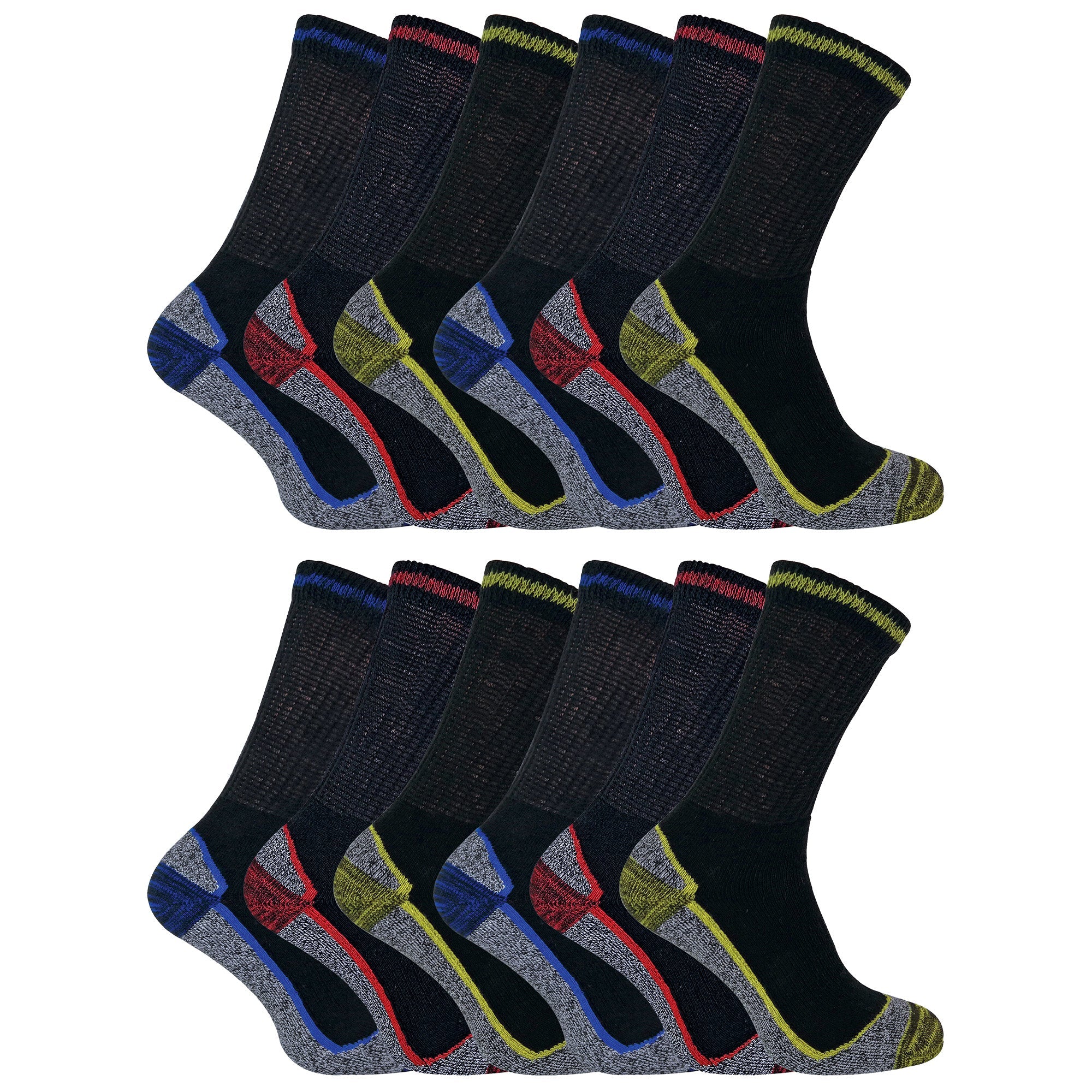 Elle Mens / Womens Summer Cotton Bamboo Work Socks Multipack Options