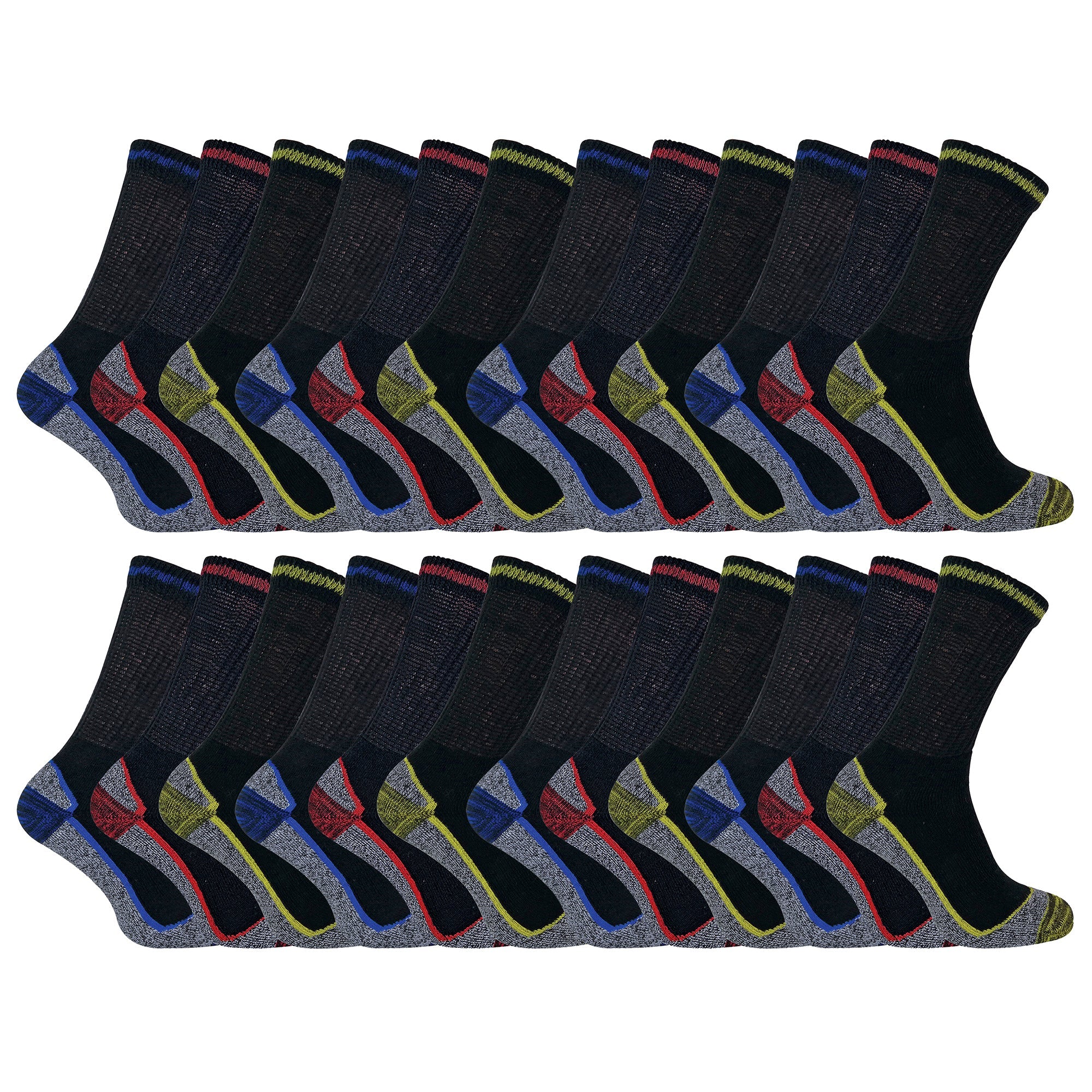 Elle Mens / Womens Summer Cotton Bamboo Work Socks Multipack Options