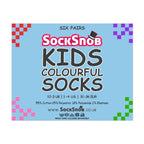 Sock Snob 6 Pack Kids Plain Solid Coloured Cotton Socks