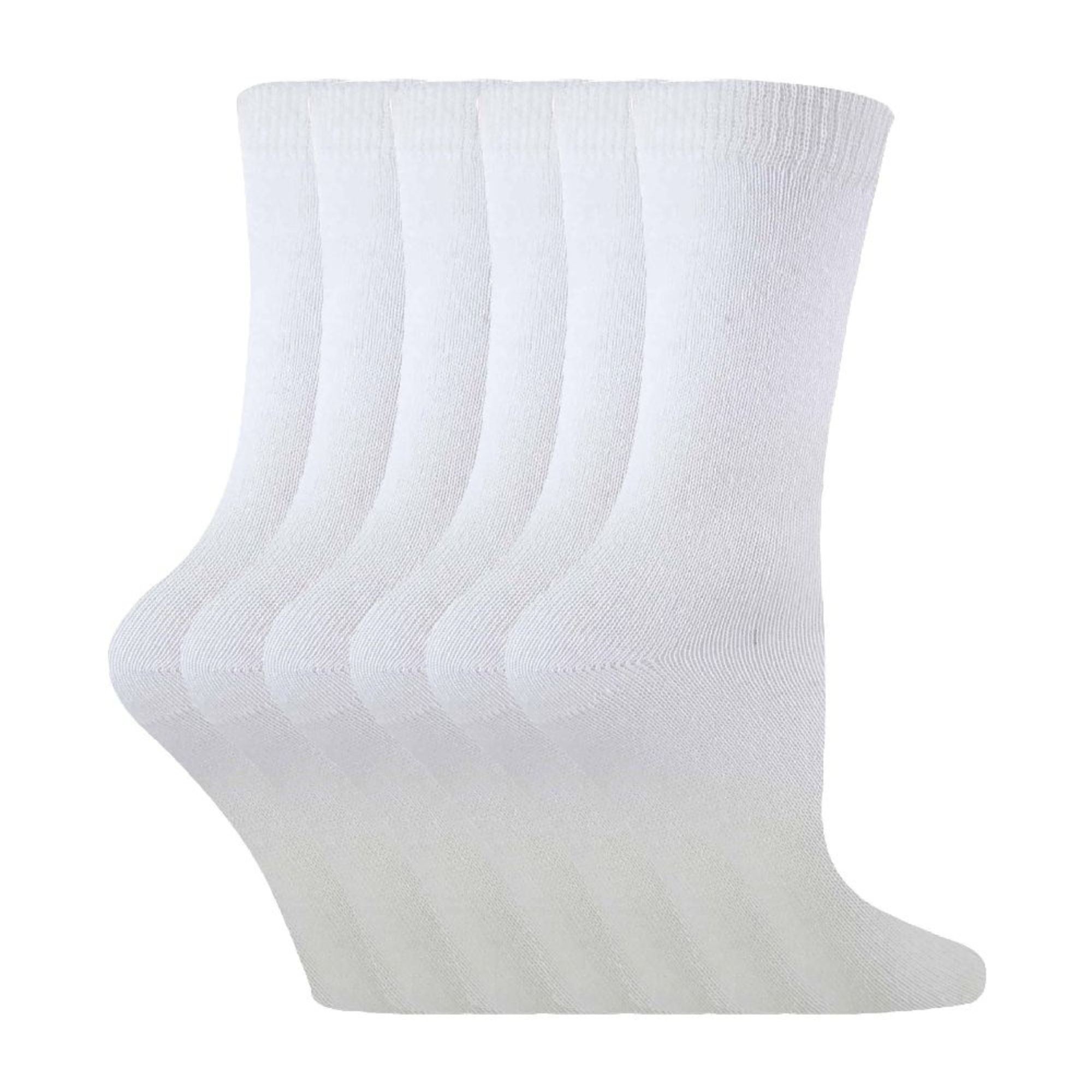 Sock Snob 6 Pack Kids Plain Solid Coloured Cotton Socks
