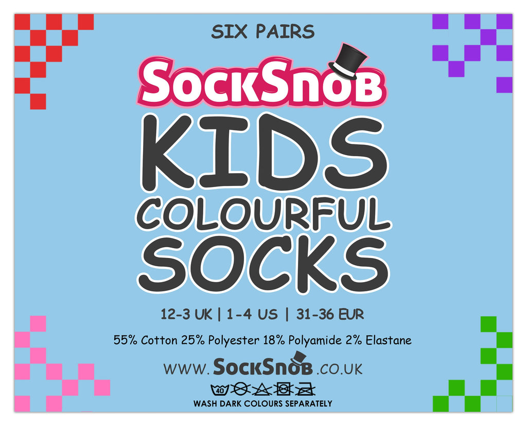 Sock Snob Multipack of Kids Cotton Rich Socks