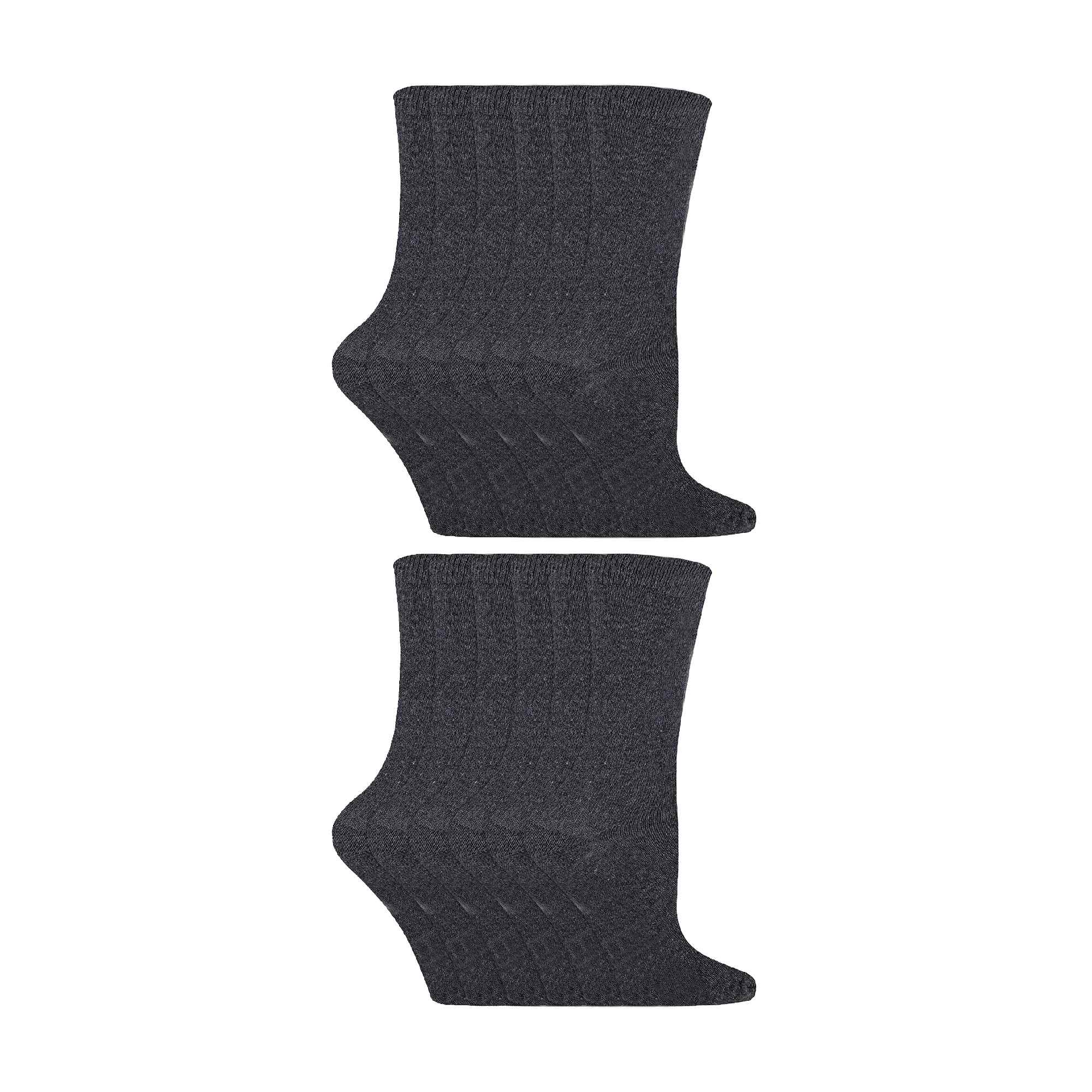 Sock Snob 12 Pair Kids Soft Cotton Colourful Casual Plain Dress Socks