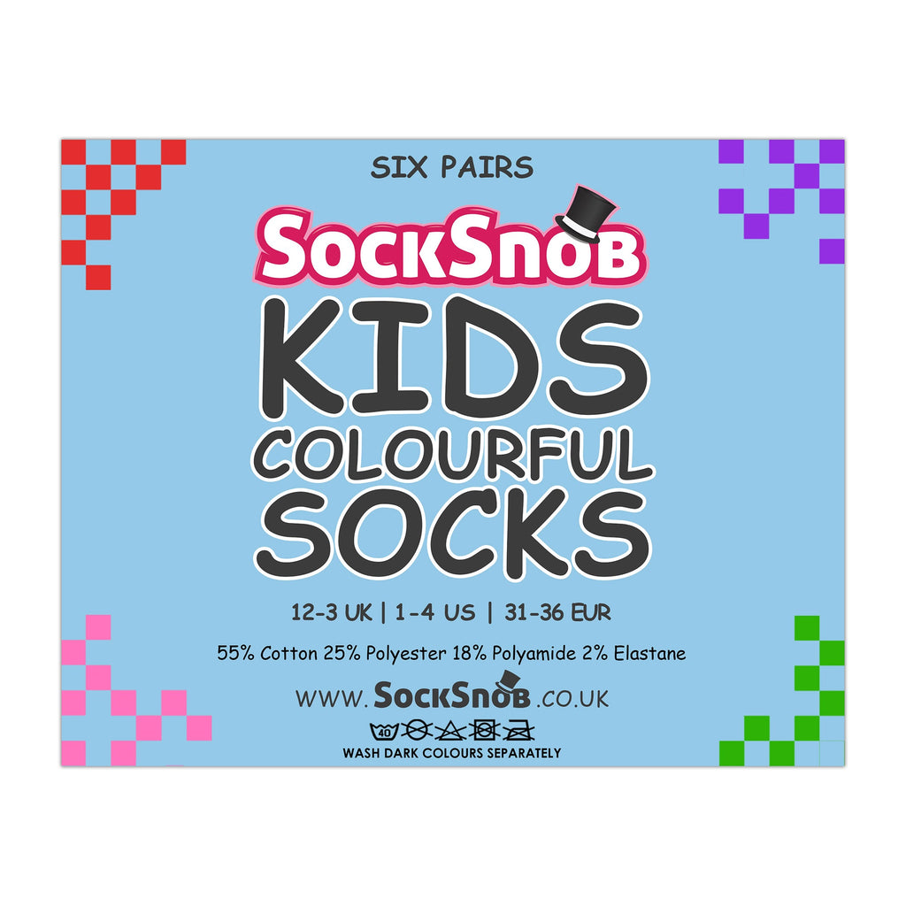 Sock Snob Multipack of Kids Cotton Rich Socks