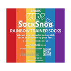 Sock Snob Kids Boys Girls Rainbow Trainer Cotton Socks Colourful Striped Socks