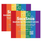 Sock Snob Kids Boys Girls Rainbow Trainer Cotton Socks Colourful Striped Socks
