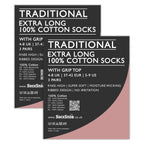 Sock Snob 6 Pairs Womens 100% Cotton Knee High Socks