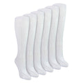 Sock Snob 6 Pairs Womens 100% Cotton Knee High Socks