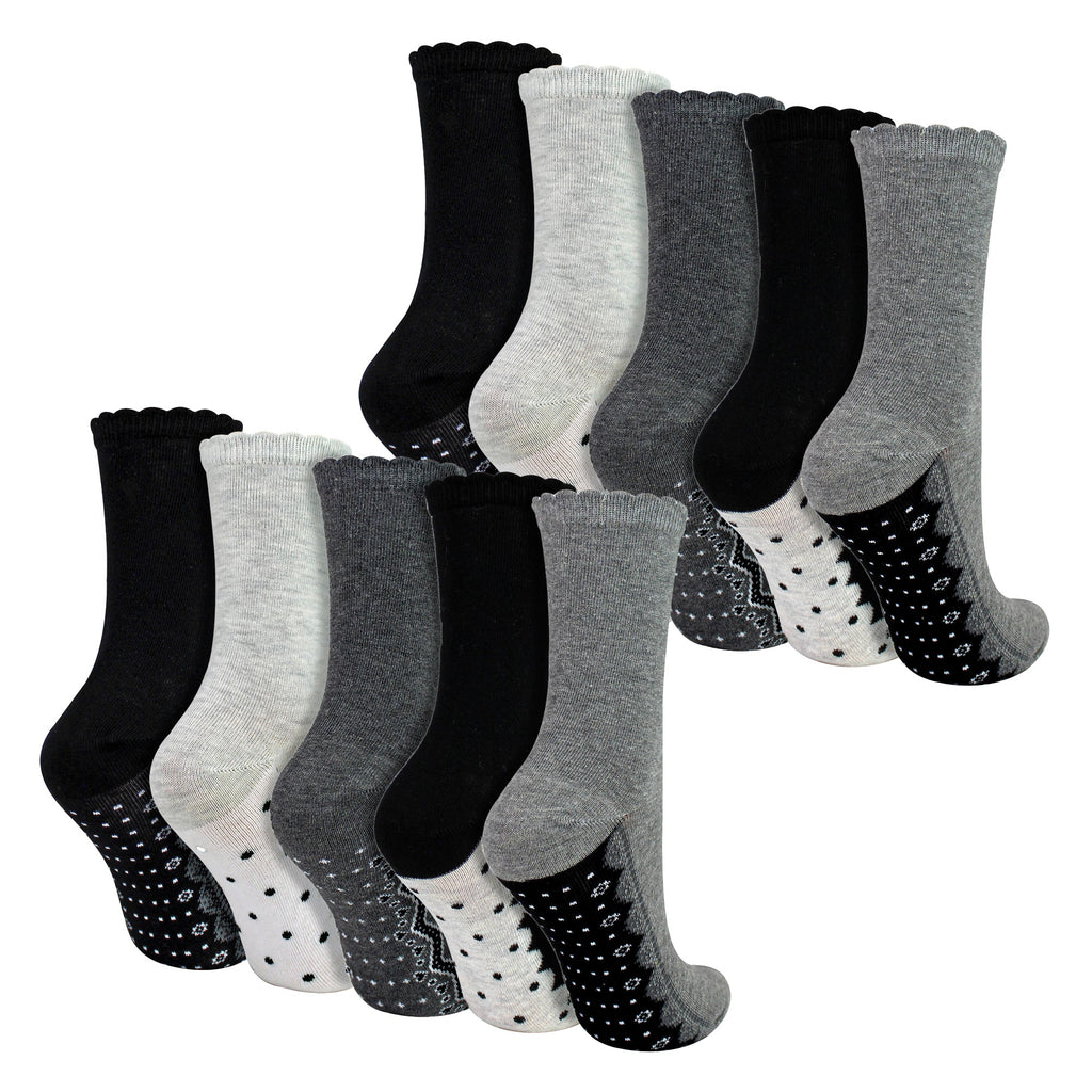 Sock Snob 10 Pairs Womens Lace Effect Footbed Socks