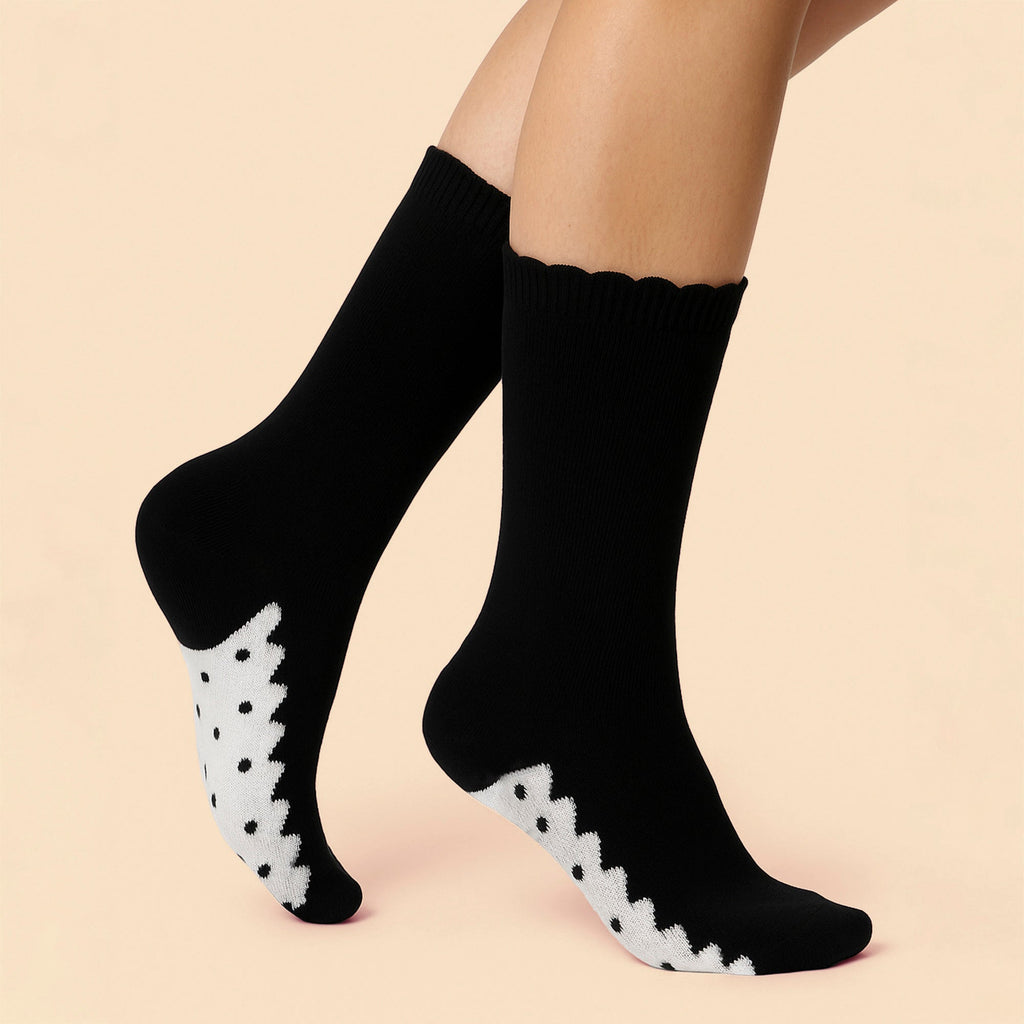 Sock Snob 10 Pairs Womens Lace Effect Footbed Socks