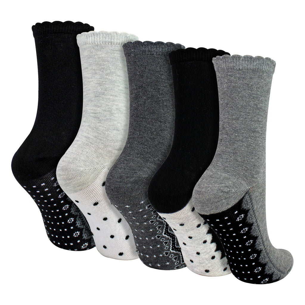 Sock Snob 5 Pairs Womens Lace Effect Footbed Socks