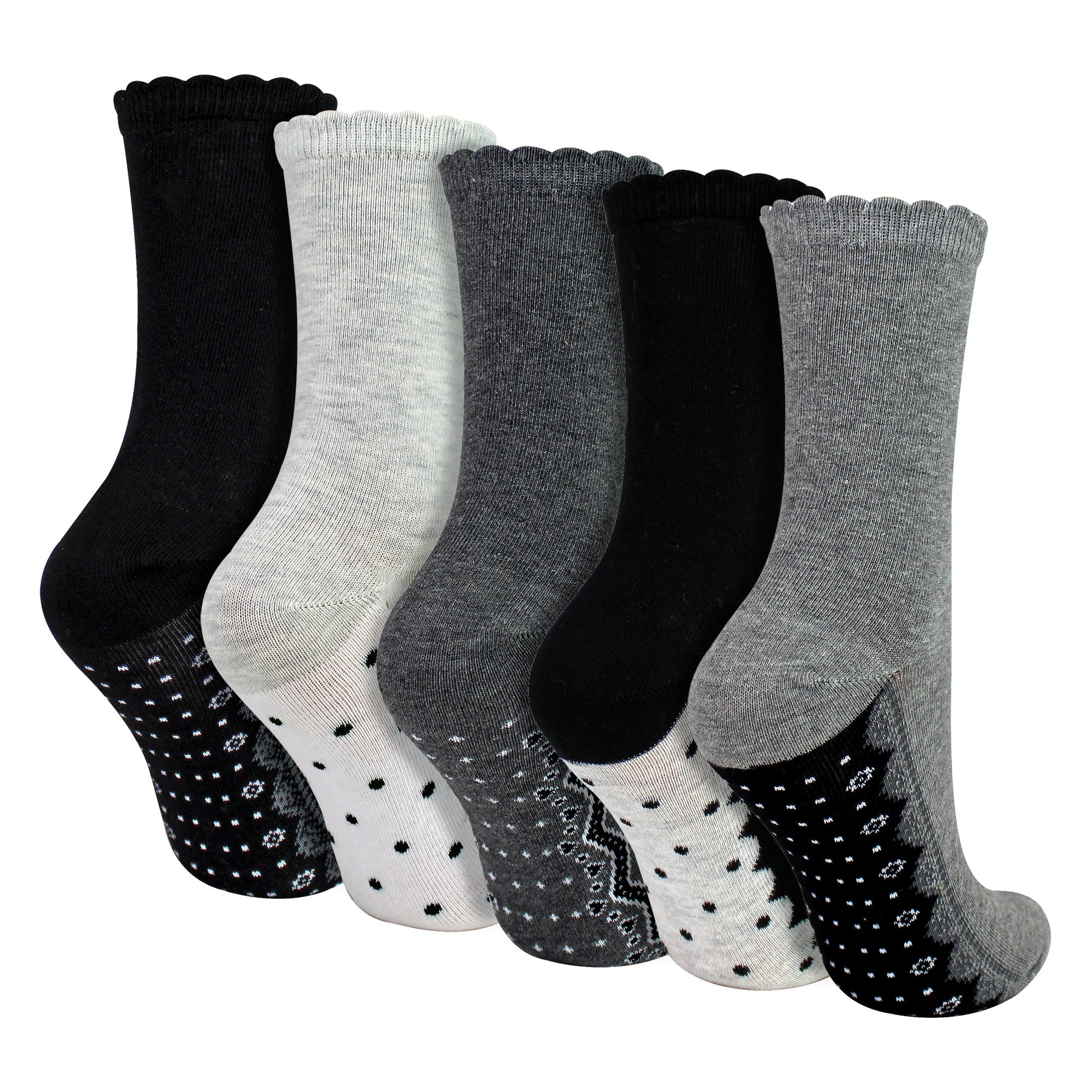 Sock Snob 5 Pairs Womens Lace Effect Footbed Socks