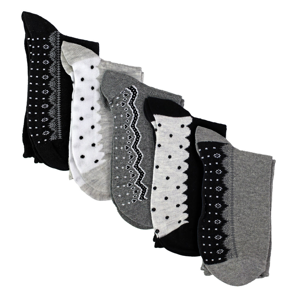Sock Snob 5 Pairs Womens Lace Effect Footbed Socks