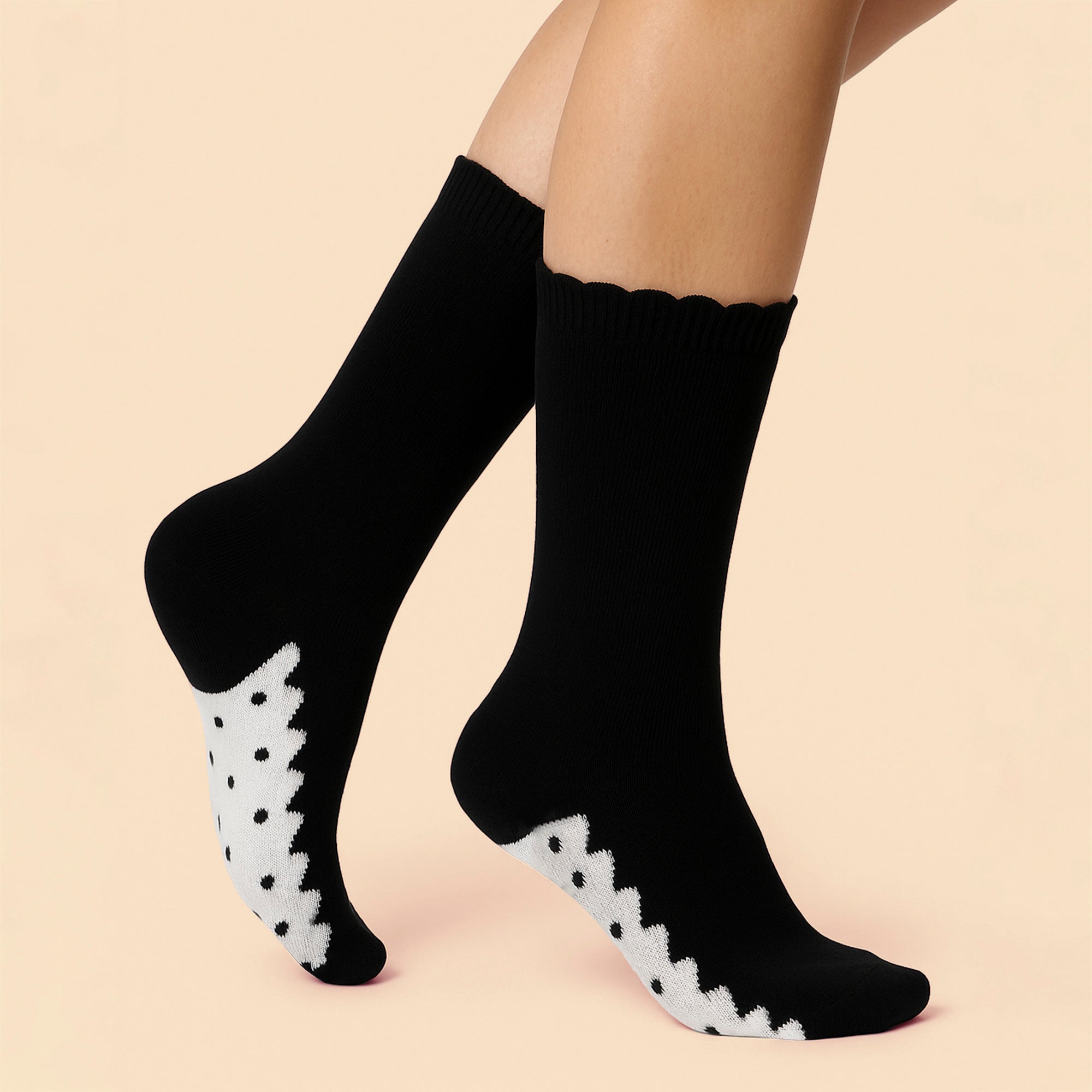 Sock Snob 5 Pairs Womens Lace Effect Footbed Socks