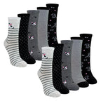 Sock Snob 10 Pairs Womens Dog Patterned Socks - Soft Cotton Rich Fun Dog Design Socks