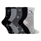 Sock Snob 10 Pairs Womens Dog Patterned Socks - Soft Cotton Rich Fun Dog Design Socks