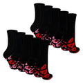 Sock Snob 10 Pairs Womens Poppy Footbed Socks - Soft Cotton Rich Floral Everyday Socks
