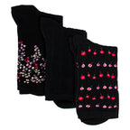 Sock Snob 3 Pairs Womens Floral Pattern Socks