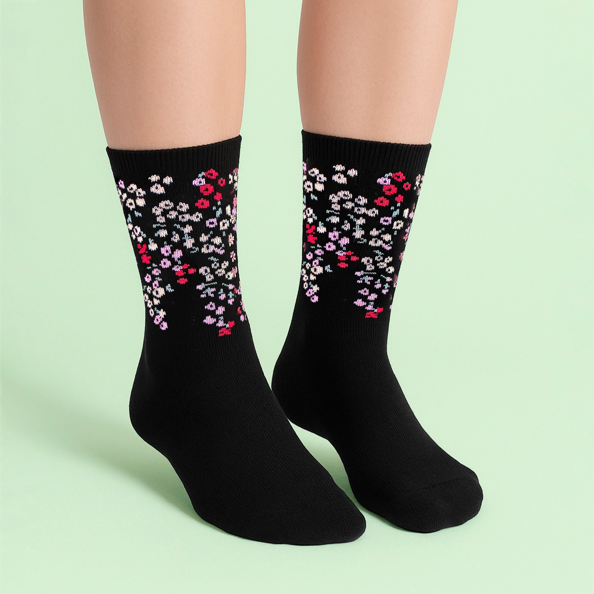 Sock Snob 3 Pairs Womens Floral Pattern Socks