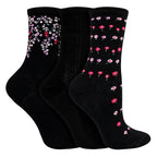 Sock Snob 3 Pairs Womens Floral Pattern Socks