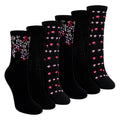 Sock Snob 6 Pairs Womens Floral Pattern Socks