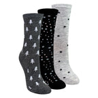 Sock Snob 3 Pairs Womens Stars and Trees Patterned Socks