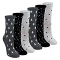 Sock Snob 6 Pairs Womens Stars and Trees Patterned Socks