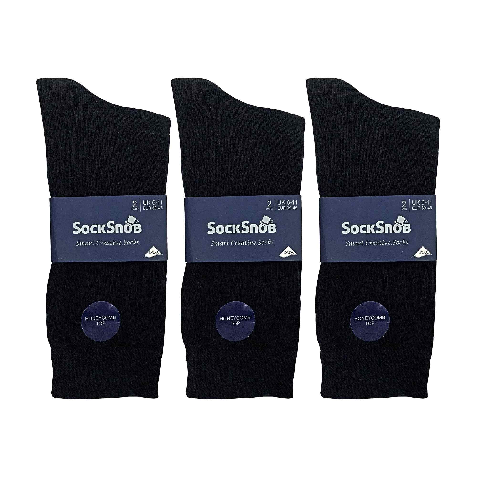 Sock Snob 6 Pack Mens Colourful Striped Patterned Dress Cotton Socks