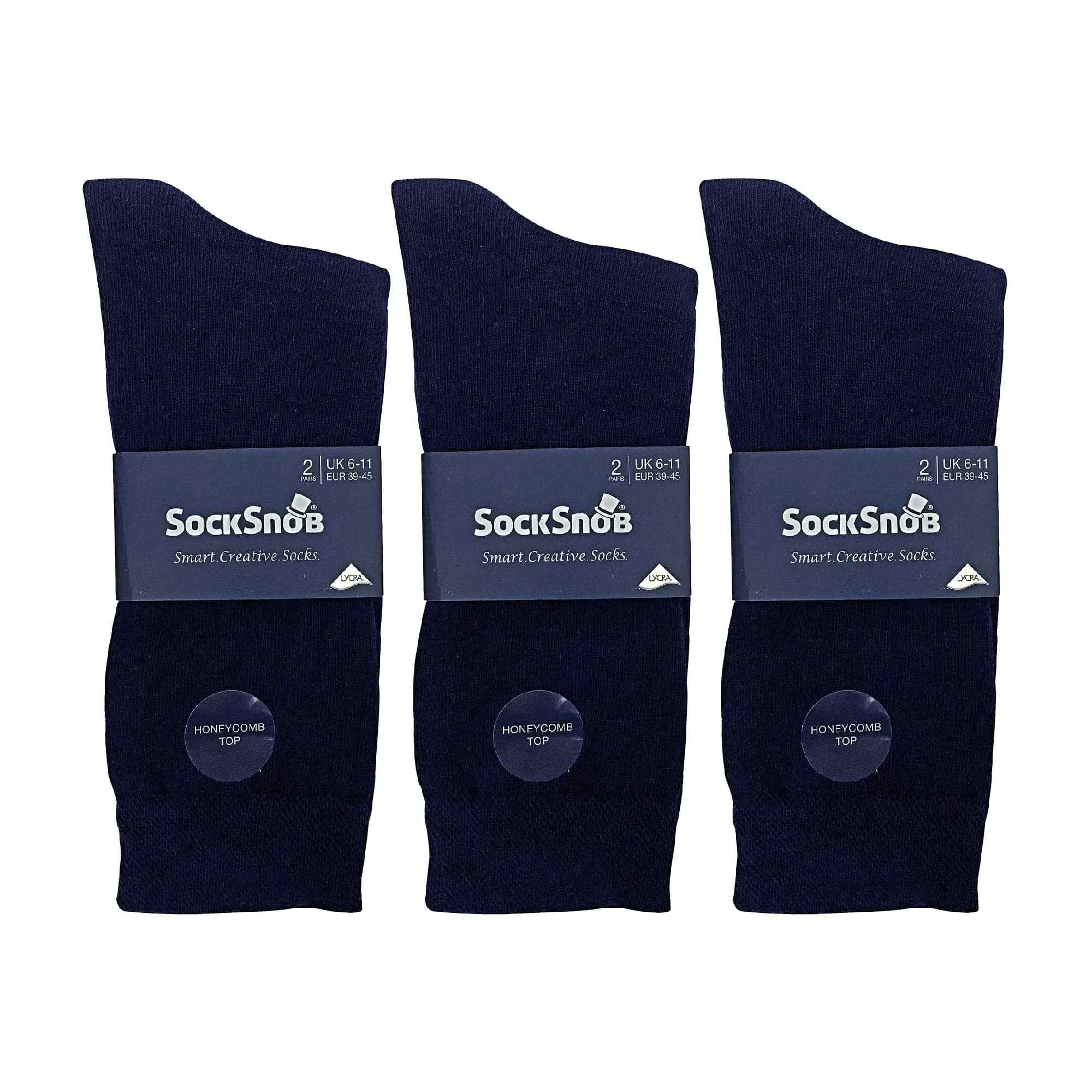 Sock Snob 6 Pack Mens Colourful Striped Patterned Dress Cotton Socks