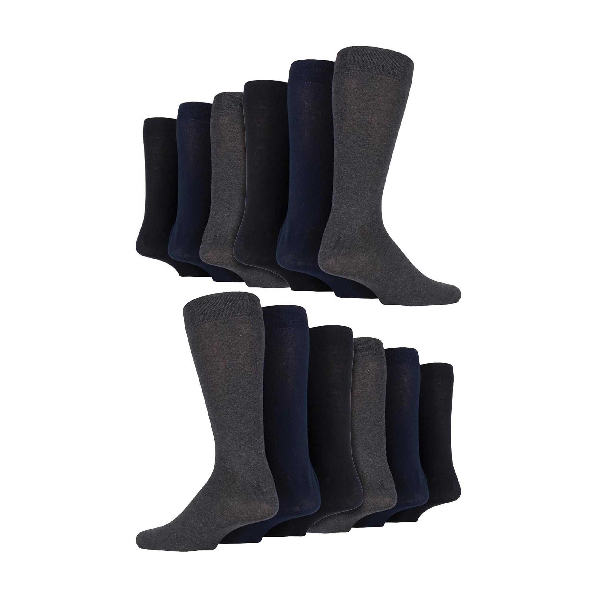 Sock Snob 12 Pair Mens Colourful Cotton Striped Patterned Dress Socks