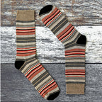 Sock Snob 12 Pair Mens Colourful Cotton Striped Patterned Dress Socks