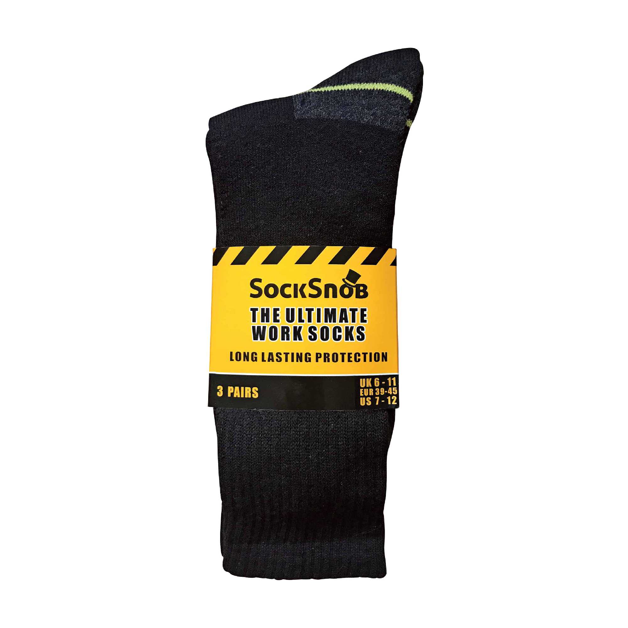 Sock Snob Mens Ultimate Cotton Work Socks for Steel Toe Boots Multipack Options