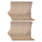 Sock Snob Womens Plain Coloured Cotton Rich Dress Socks (Multipack Options)