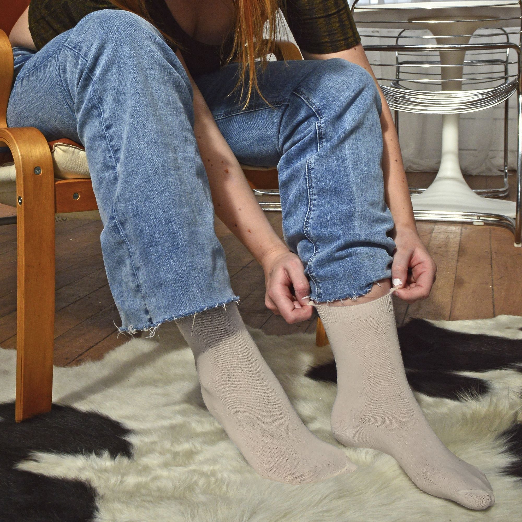 Sock Snob Womens Plain Coloured Cotton Rich Dress Socks (Multipack Options)