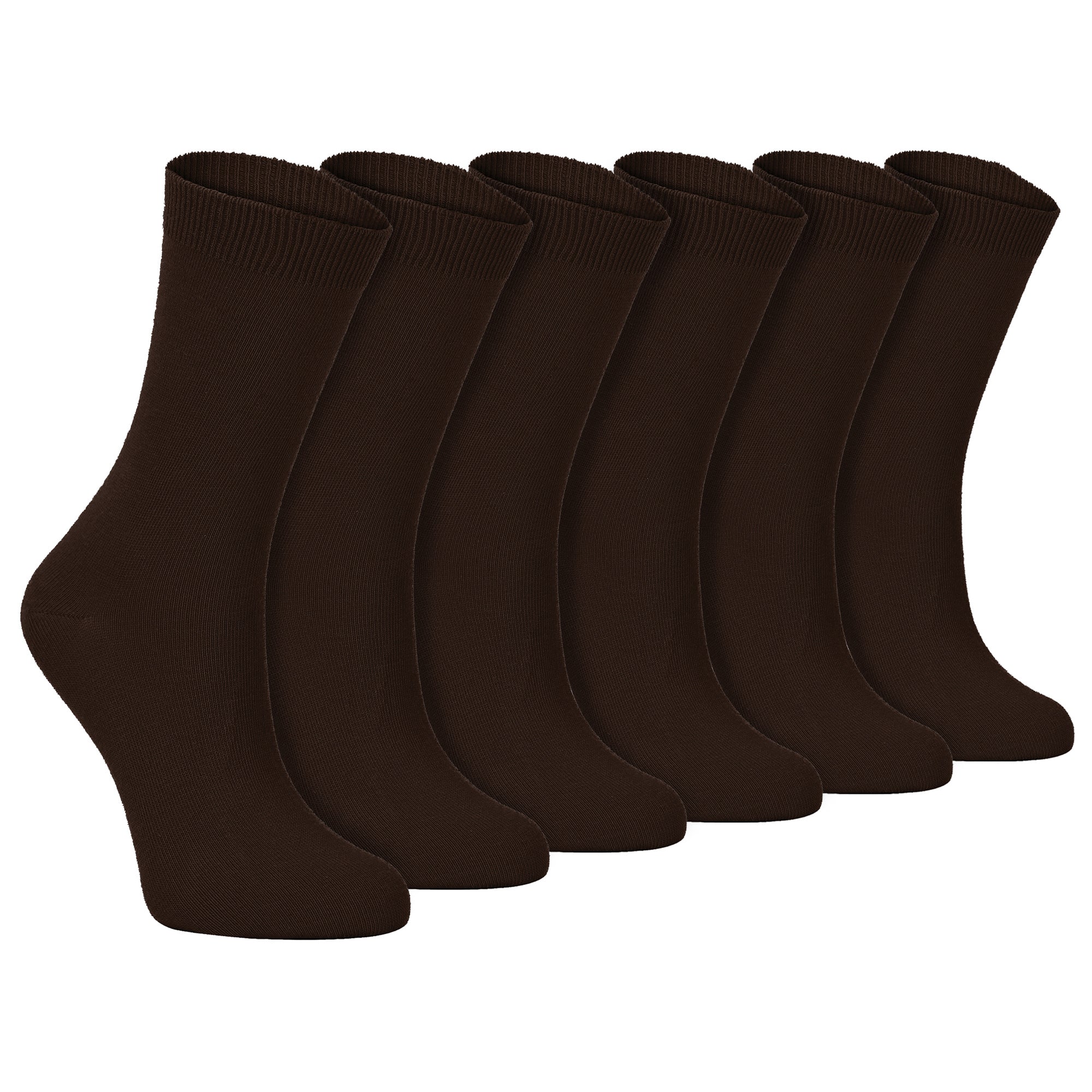Sock Snob Womens Plain Coloured Cotton Rich Dress Socks (Multipack Options)