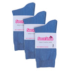 Sock Snob Womens Plain Coloured Cotton Rich Dress Socks (Multipack Options)