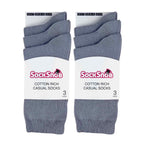 Sock Snob Womens Plain Coloured Cotton Rich Dress Socks (Multipack Options)