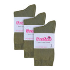 Sock Snob Womens Plain Coloured Cotton Rich Dress Socks (Multipack Options)