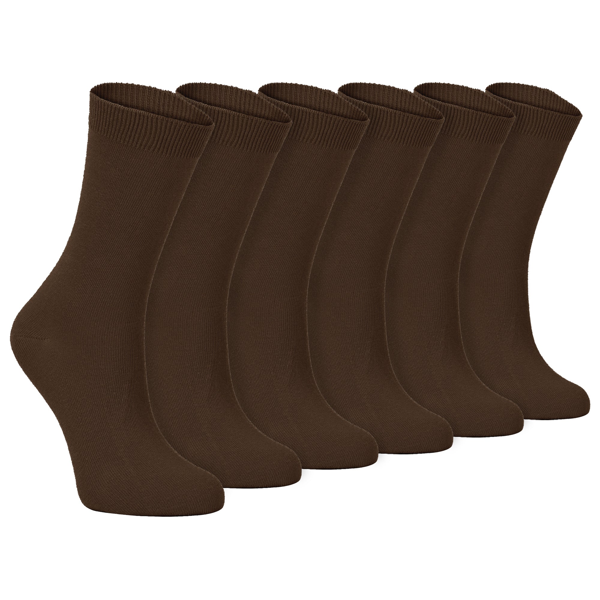 Sock Snob Womens Plain Coloured Cotton Rich Dress Socks (Multipack Options)
