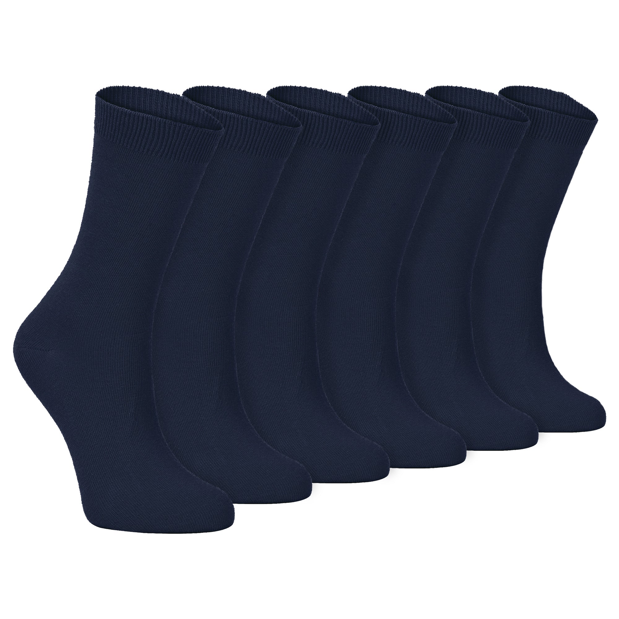 Sock Snob Womens Plain Coloured Cotton Rich Dress Socks (Multipack Options)