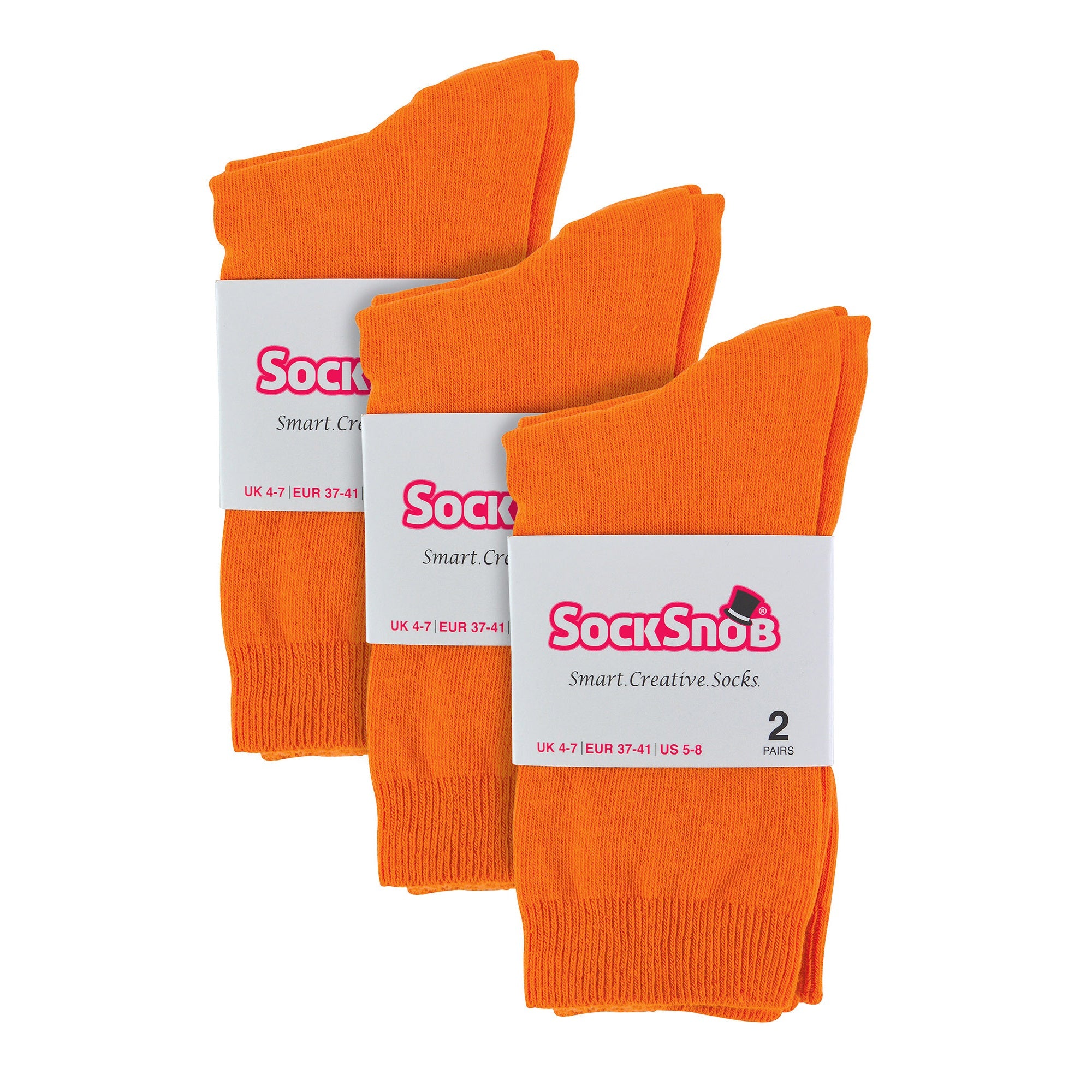 Sock Snob Womens Plain Coloured Cotton Rich Dress Socks (Multipack Options)