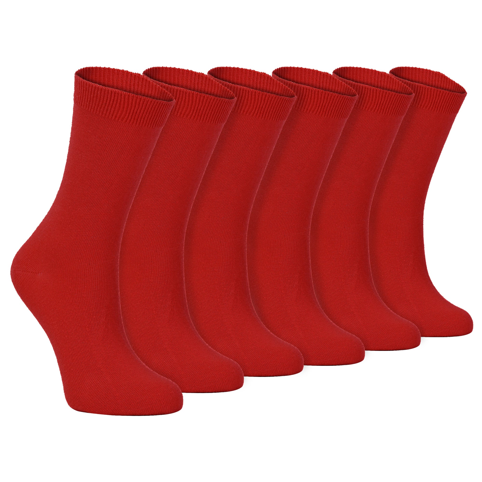 Sock Snob Womens Plain Coloured Cotton Rich Dress Socks (Multipack Options)