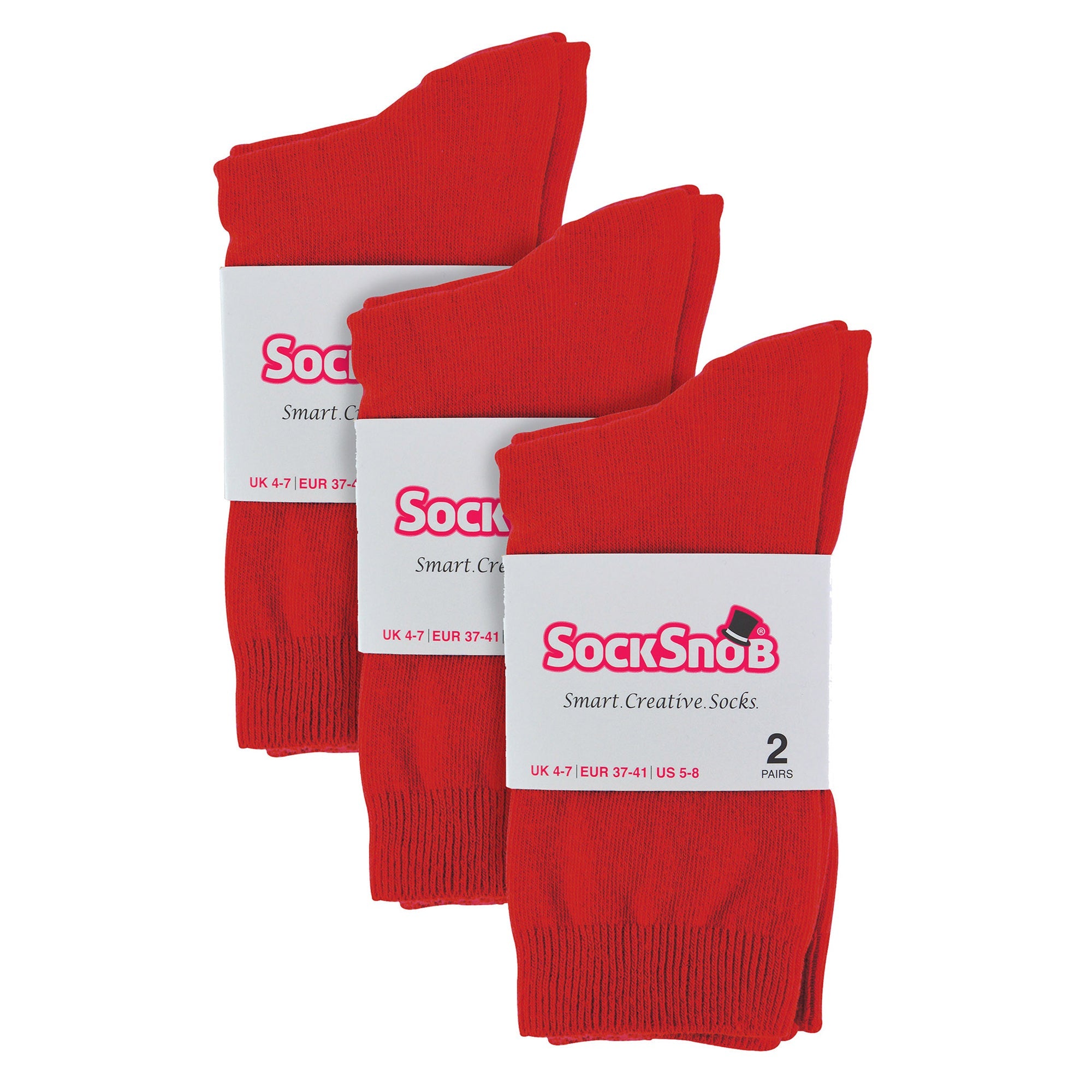 Sock Snob Womens Plain Coloured Cotton Rich Dress Socks (Multipack Options)