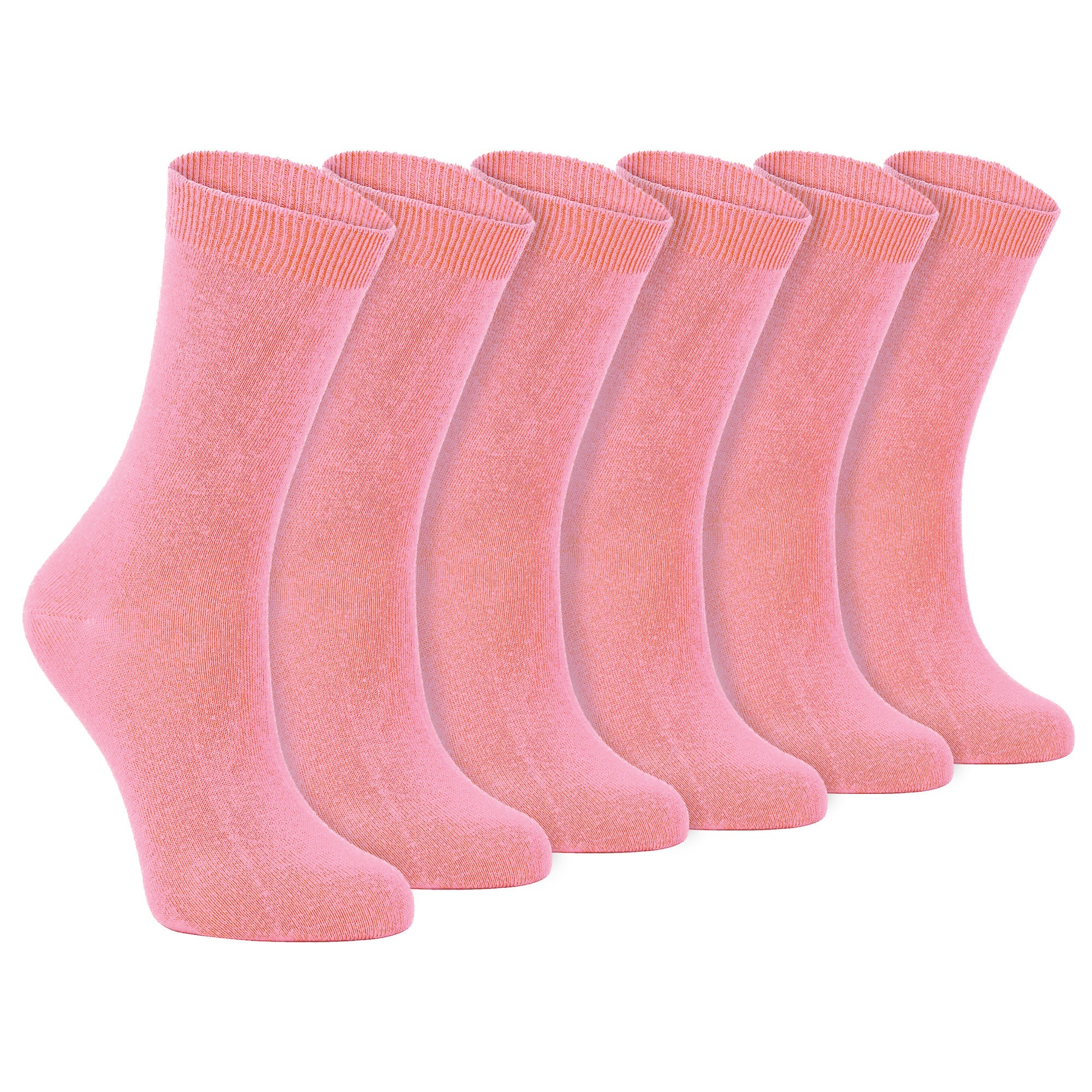 Sock Snob Womens Plain Coloured Cotton Rich Dress Socks (Multipack Options)