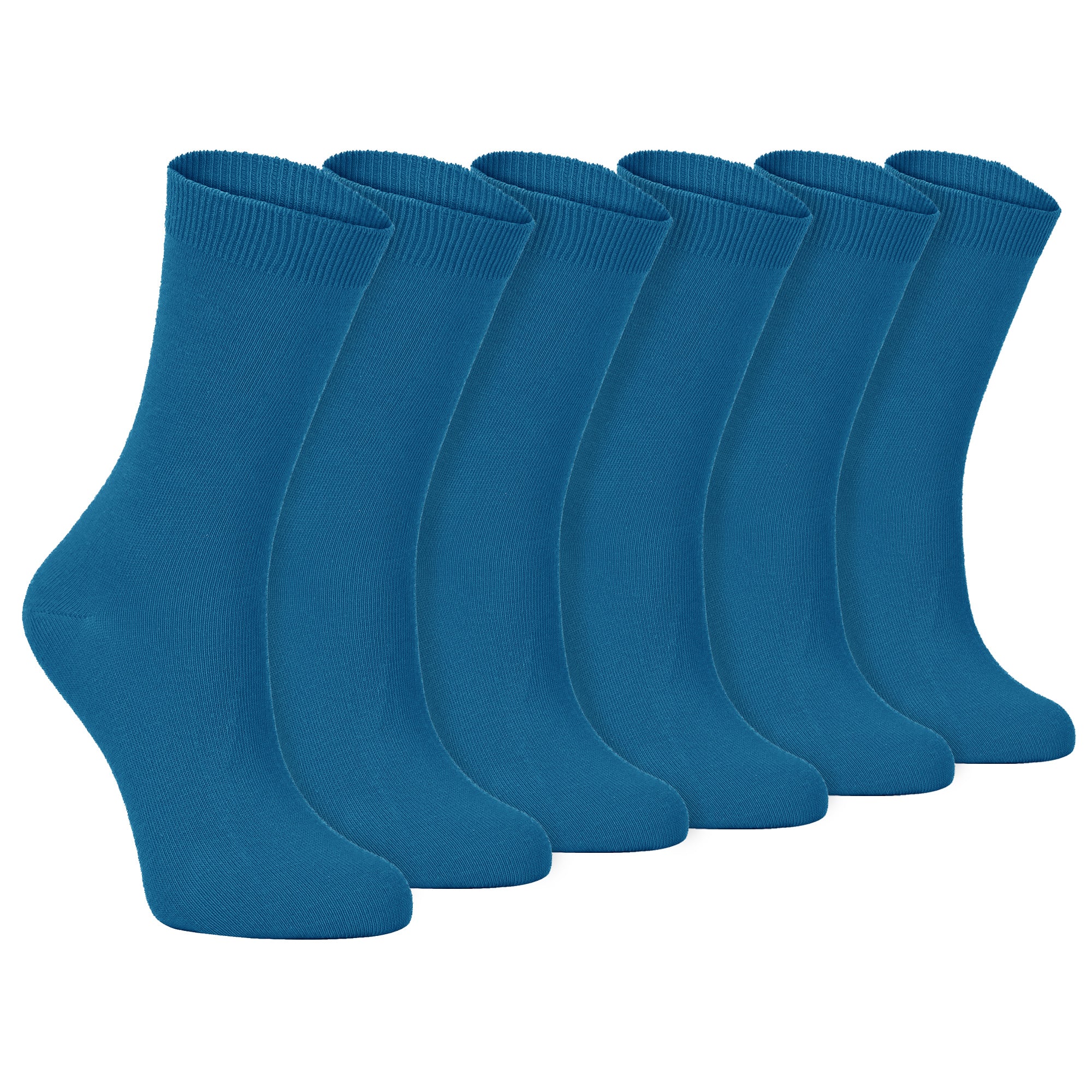 Sock Snob Womens Plain Coloured Cotton Rich Dress Socks (Multipack Options)