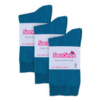 Sock Snob Womens Plain Coloured Cotton Rich Dress Socks (Multipack Options)
