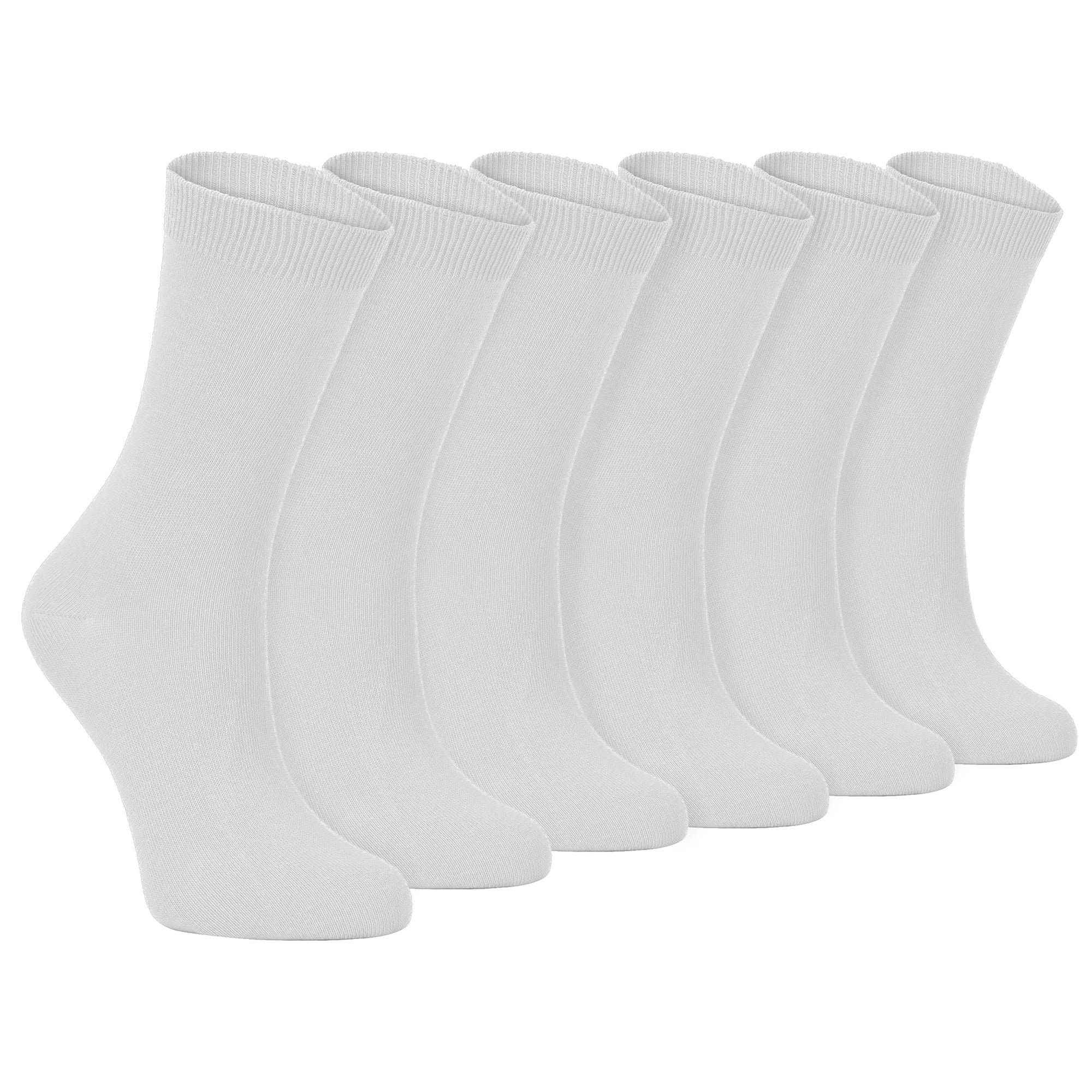 Sock Snob Womens Plain Coloured Cotton Rich Dress Socks (Multipack Options)