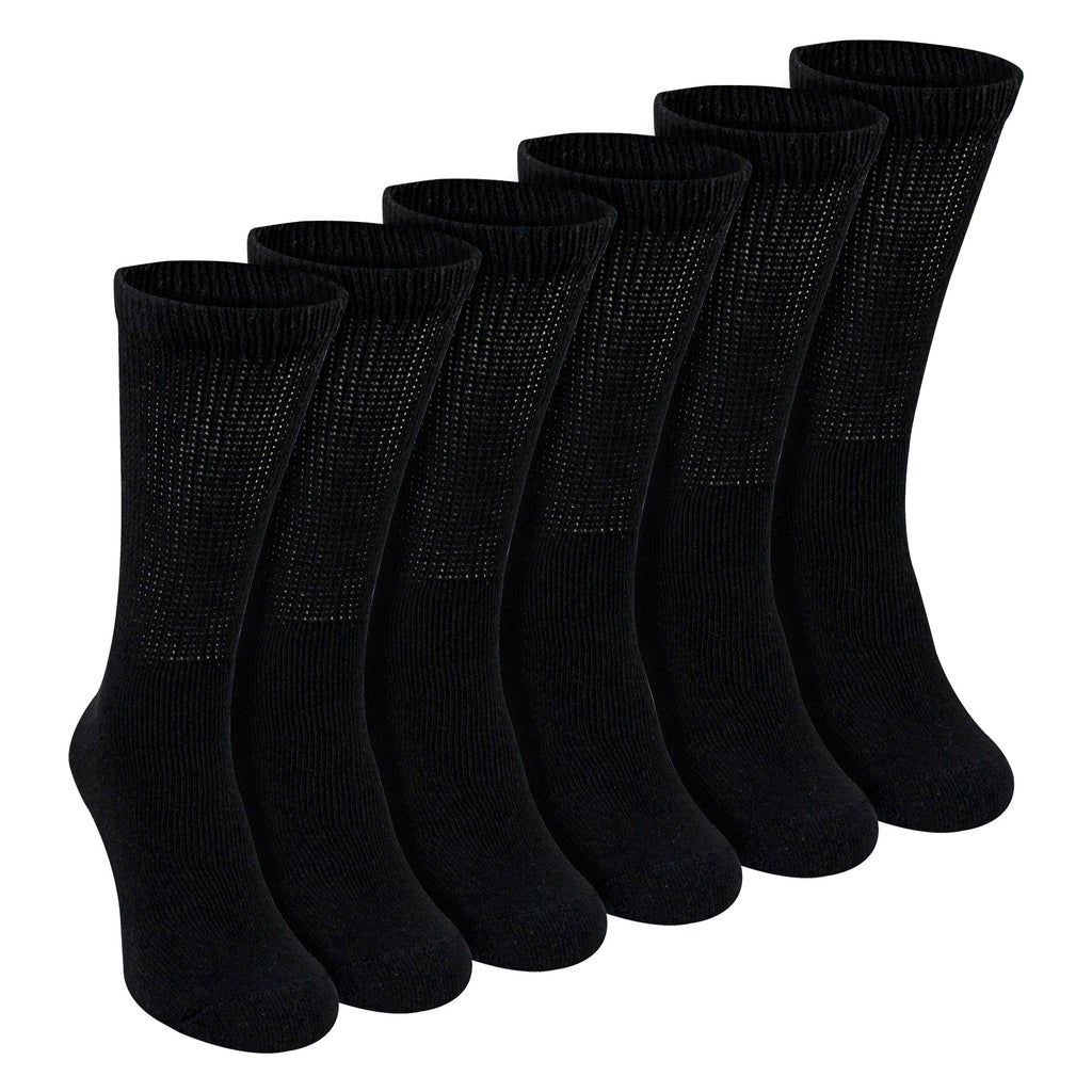 Sock Snob 6 Pairs Mens Cotton Diabetic Socks