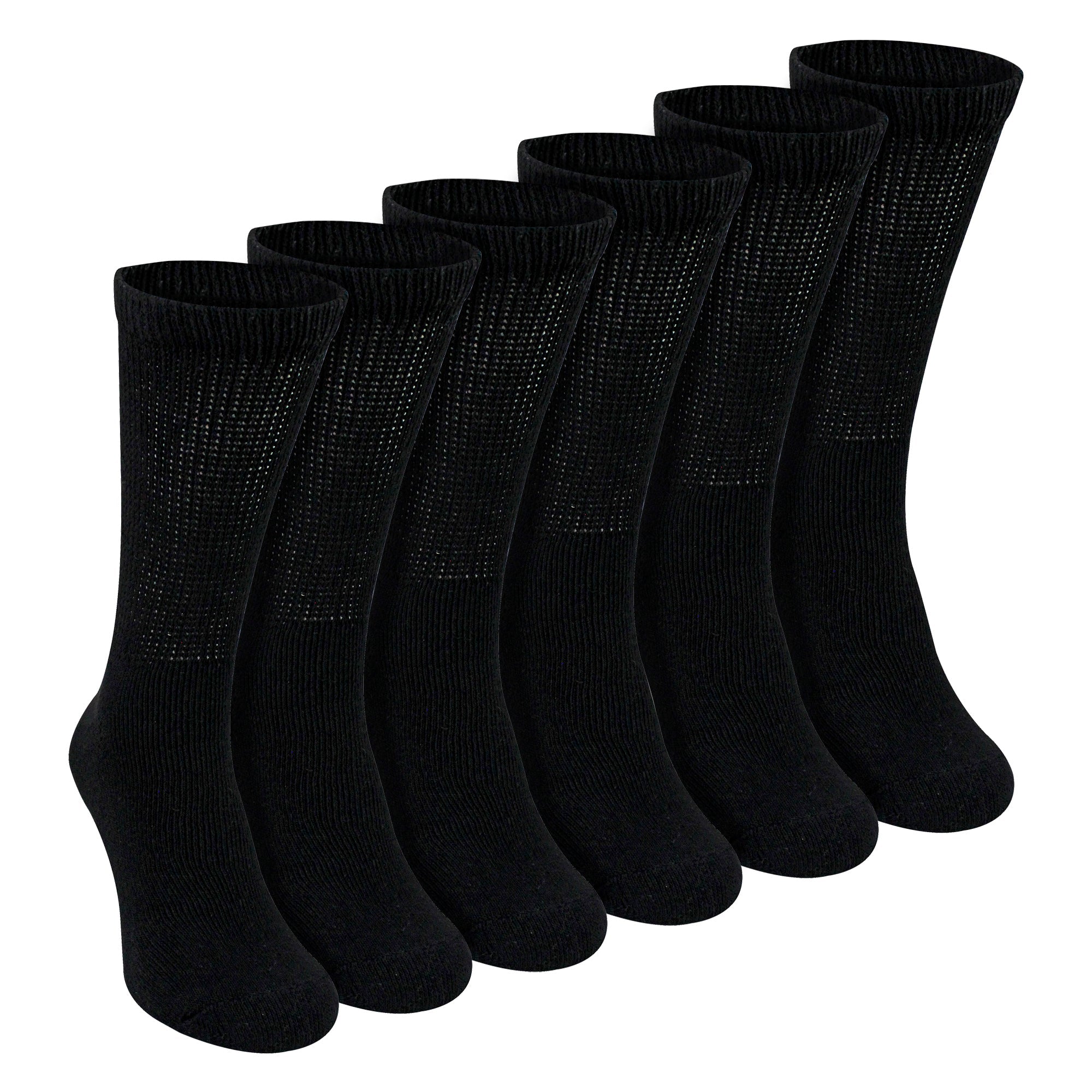 Sock Snob 6 Pairs Mens Cotton Diabetic Socks