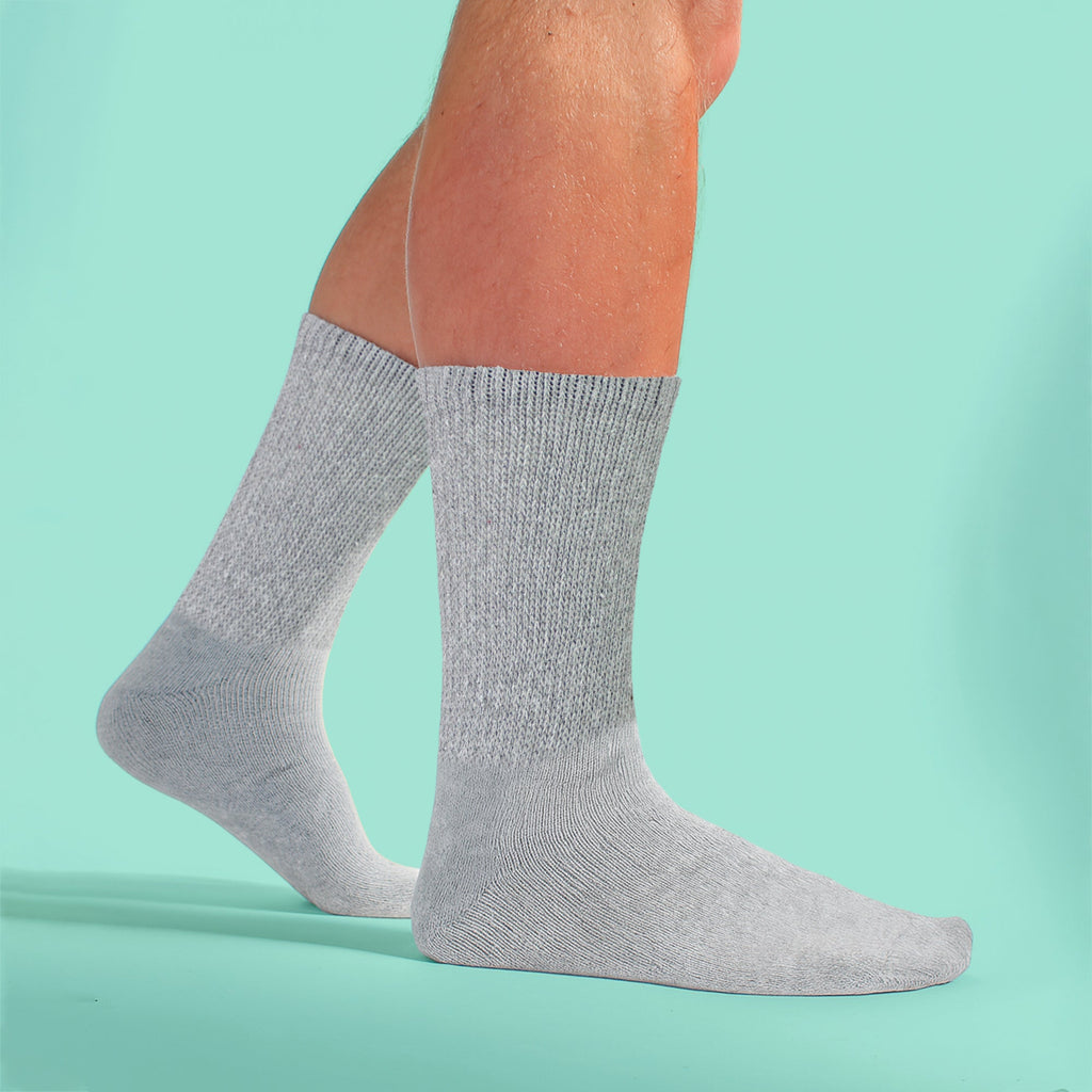 Sock Snob 6 Pairs Mens Cotton Diabetic Socks